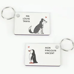 Duo de porte clés personnalisés - Couple d'animaux