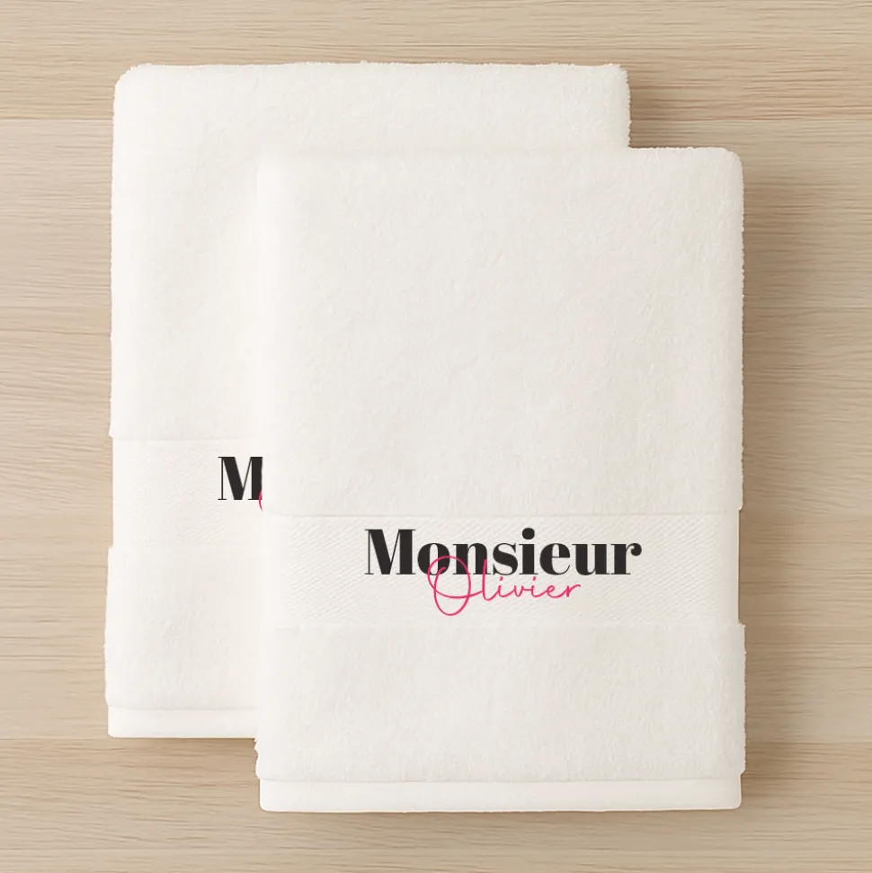 Duo de serviettes Mr & Mrs