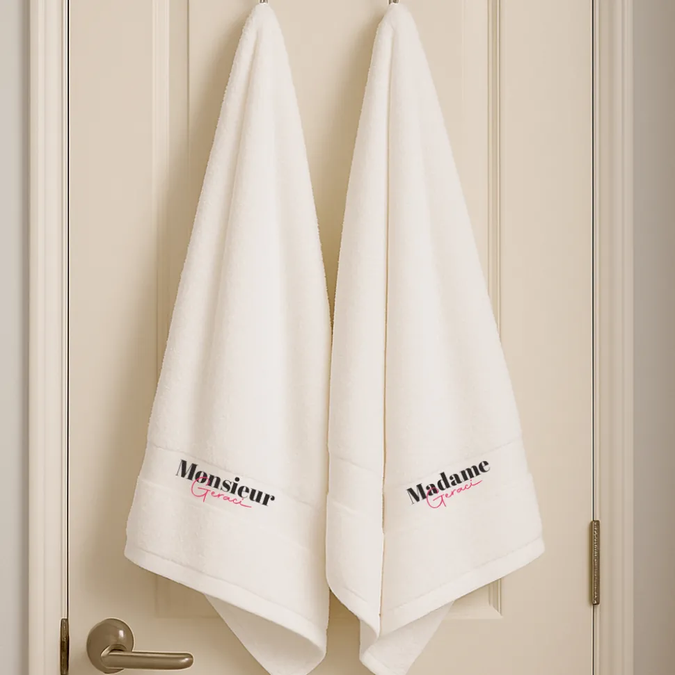 Duo de serviettes Mr & Mrs