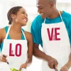 Duo de tabliers personnalisés couple - Love