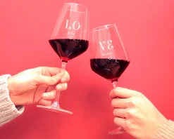Duo de verres à vin personnalisables - Love
