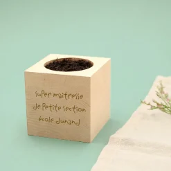 Ecocube personnalisé - Mots d'enfants pour maitresse