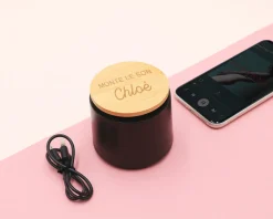 Enceinte bluetooth gravée Personnalisable - Prénom et Message