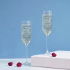 Flûtes à champagne personnalisées couple - Aujourd'hui je t'aime depuis