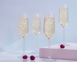 Flûtes à champagne personnalisées couple - Aujourd'hui je t'aime depuis