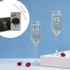 Flûtes à champagne personnalisées - Pack coquin Menottes