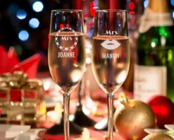 Flûtes à champagne personnalisées couple - Mr & Mrs