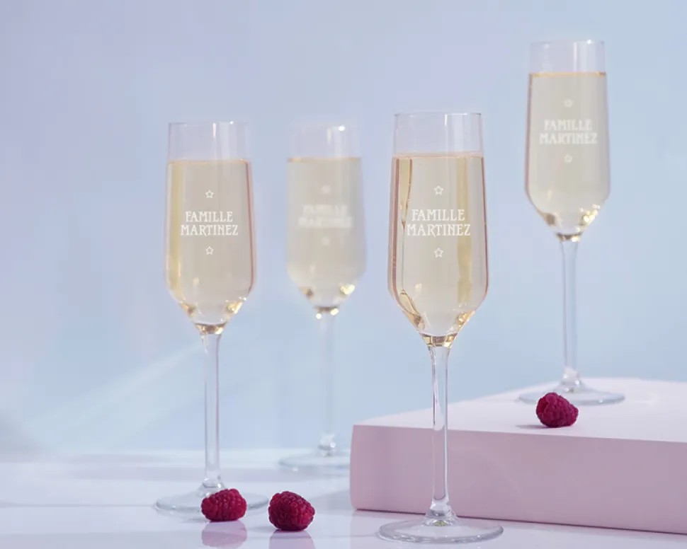 Flûtes à champagne personnalisées - Famille