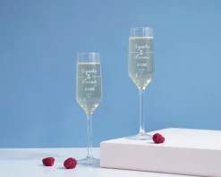 Flûtes à champagne personnalisées couple - Jour de rencontre