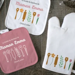 Gant et maniques personnalisée - Recette du Bonheur