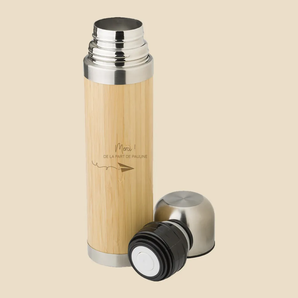 Gourde bambou personnalisee - Acrostiche Maitresse