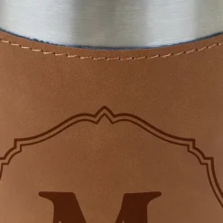Gourde en cuir personnalisée - Monogramme