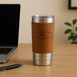 Gourde en cuir personnalisée - Établi depuis