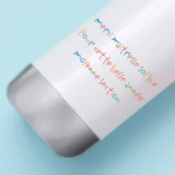 Gourde en inox personnalisée - Mots d'enfants pour maîtresse