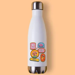 Gourde en inox personnalisée - Stickers Rétro