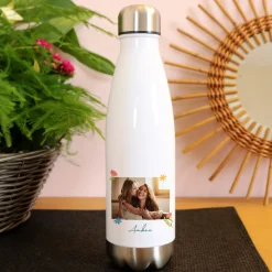 Gourde inox personnalisée - Amour Fleuri