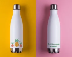 Gourde isotherme en inox personnalisable - Été Ananas