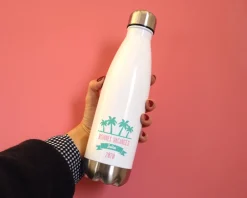 Gourde isotherme en inox personnalisable - Collection Été Palmier