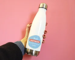 Gourde isotherme en inox personnalisable - L'Ecole est Finie
