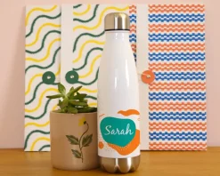 Gourde isotherme en inox personnalisable - Message
