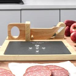 Guillotine à saucisson personnalisée - Papi et ses petits coeurs