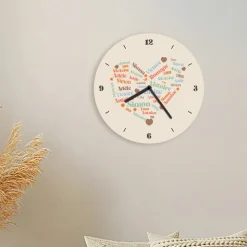 Horloge Coeur Famille
