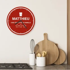 Horloge personnalisable - Chef étoilé