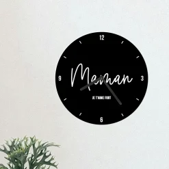 Horloge Personnalisable - Message minimaliste