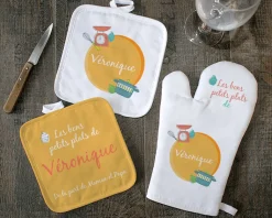 Kit Cuisine- Gant, Maniques et Tablier Personnalisables - Bon petit Plat
