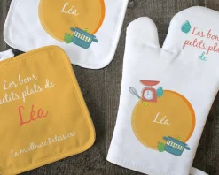 Kit Cuisine- Gant, Maniques et Tablier Personnalisables - Bon petit Plat