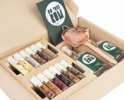 Kit de fabrication de rhum avec un verre personnalisé