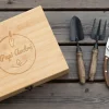 Kit d'outils de jardinage dans coffret personnalisé