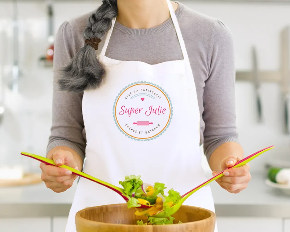 Kit pâtisserie - Rouleau à pâtisserie, gant de cuisine et tablier personnalisables