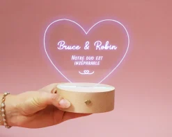 Lampe 3D personnalisée - Coeur