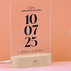Lampe 3D personnalisée - Date Marquante