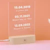 Lampe 3D personnalisée - Dates importantes