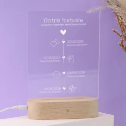 Lampe 3D personnalisée - Ligne de Vie