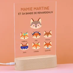 Lampe 3D personnalisée - Mamie Renard et sa meute