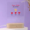 Lampe 3D personnalisée - Papa et ses petits coeurs