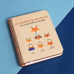 Lampe livre lumineux personnalisable - Papa Renard