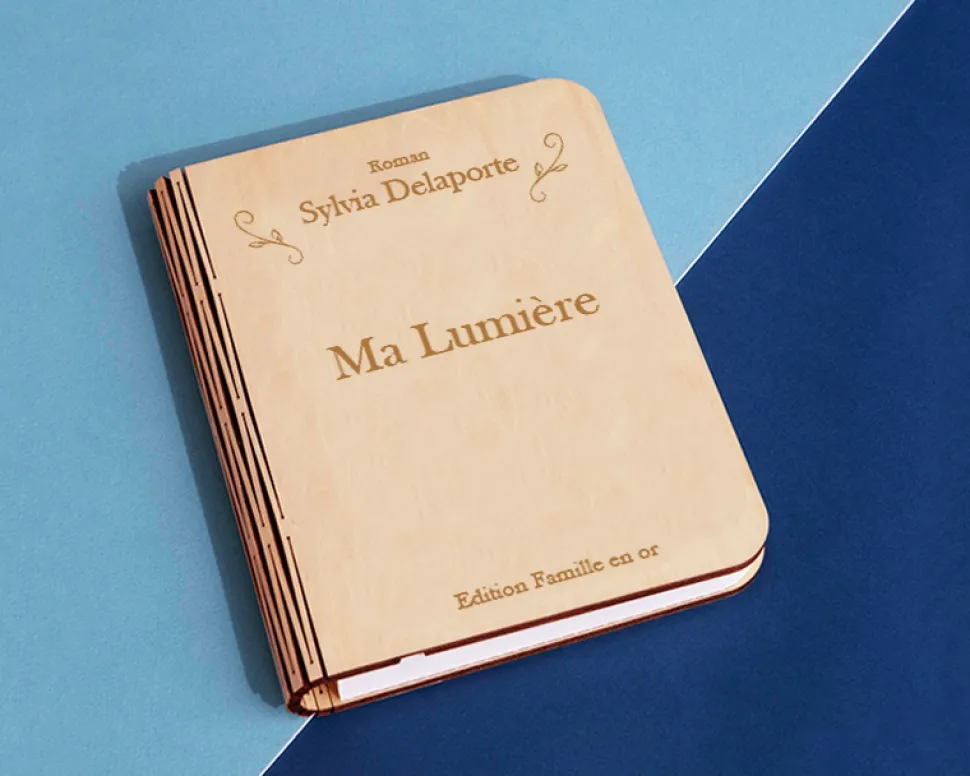 Lampe livre lumineux personnalisé - Première de couverture