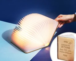 Lampe livre lumineux personnalisé couple - Aujourd'hui je t'aime depuis