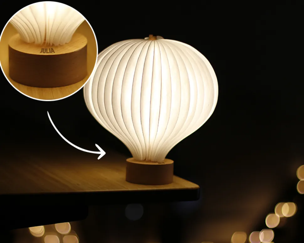 Lampe pliante forme ballon - Message