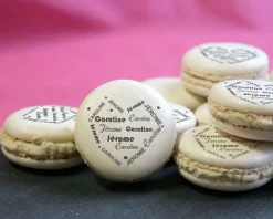 Macarons coeur prénoms Couple