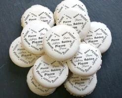 Macarons coeur prénoms Couple