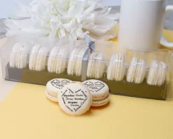 Macarons coeur prénoms Couple