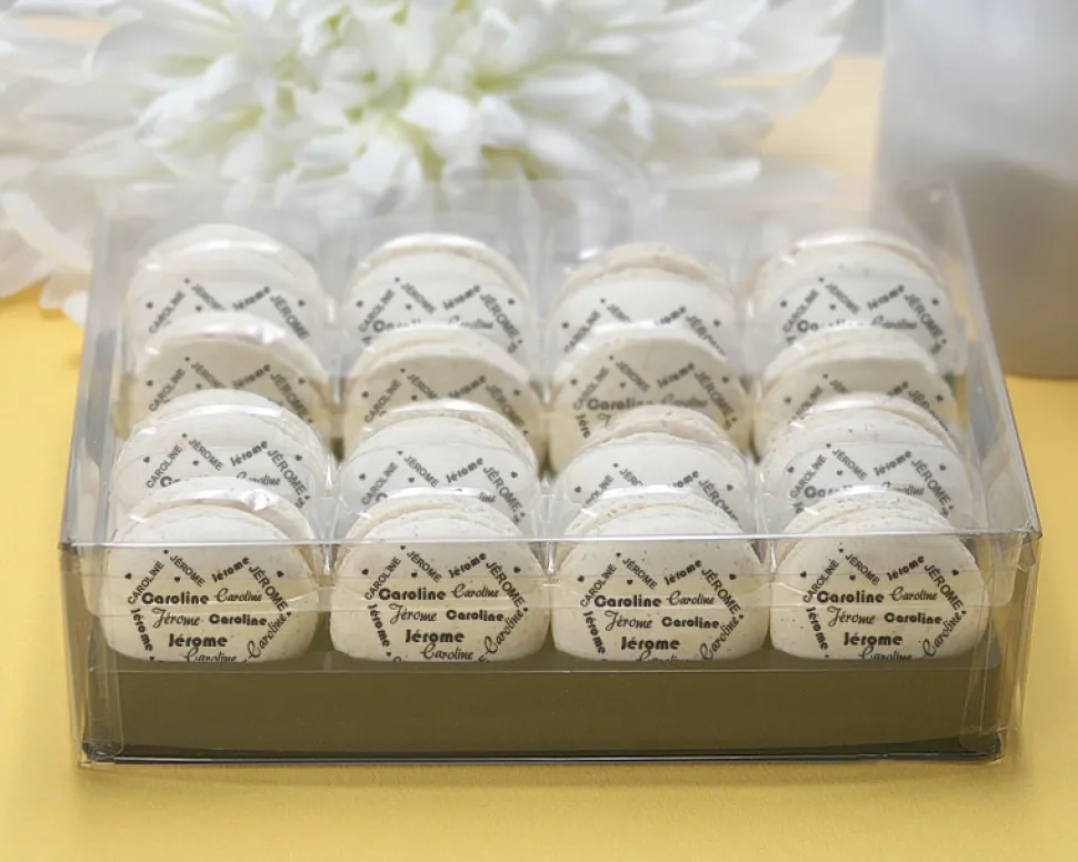 Macarons coeur prénoms Couple