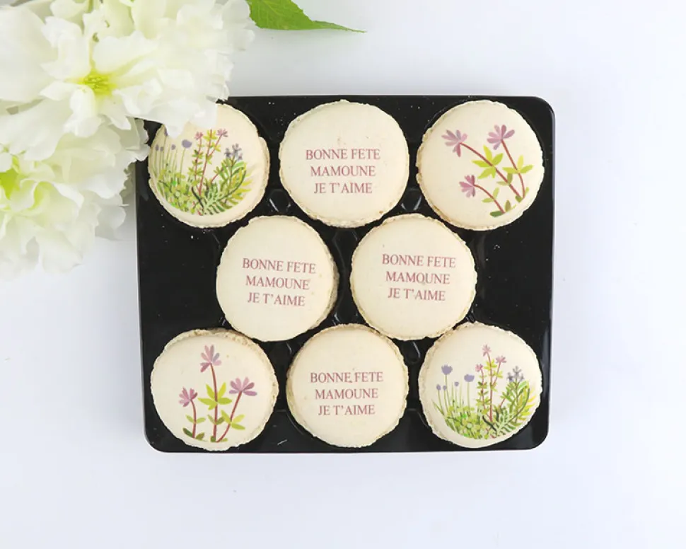 Macarons Personnalisables - Collection Fleurie