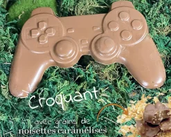 Manette de jeu en chocolat personnalisable