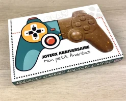 Manette de jeu en chocolat personnalisable